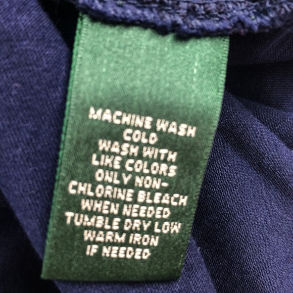 LAUREN RALPH LAUREN Navy Eyelet Short Sleeve Shirt - Picture 8 of 8